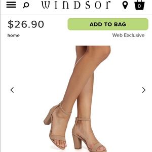 NEW Windsor Crushing On You Block Heels (Tan)